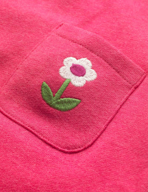 Cosy Broderie Sweatshirt - Berry Purple Marl Flower Cosy Broderie Sweatshirt - Berry Purple Marl Flower