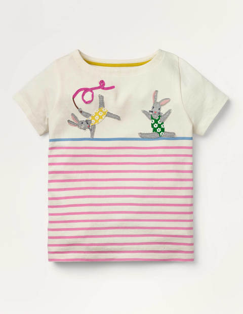 Appliqué Pet-on Breton - Cherry Blossom Pink Bunnies Appliqué Pet-on Breton - Cherry Blossom Pink Bunnies