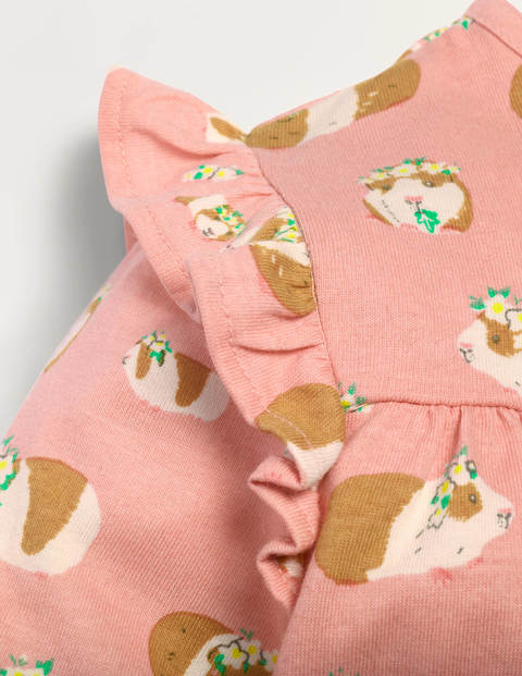 Floaty Printed Ruffle Top - Chalky Pink Guinea Pig Floaty Printed Ruffle Top - Chalky Pink Guinea Pig