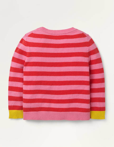 Guinea Pig Stripy Jumper - Formica Pink/ Poppy Red Guinea Pig Stripy Jumper - Formica Pink/ Poppy Red
