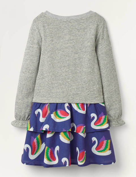 Kleid mit farbwechselnden Pailletten - Segelblau, Regenbogenschwan Kleid mit farbwechselnden Pailletten - Segelblau, Regenbogenschwan