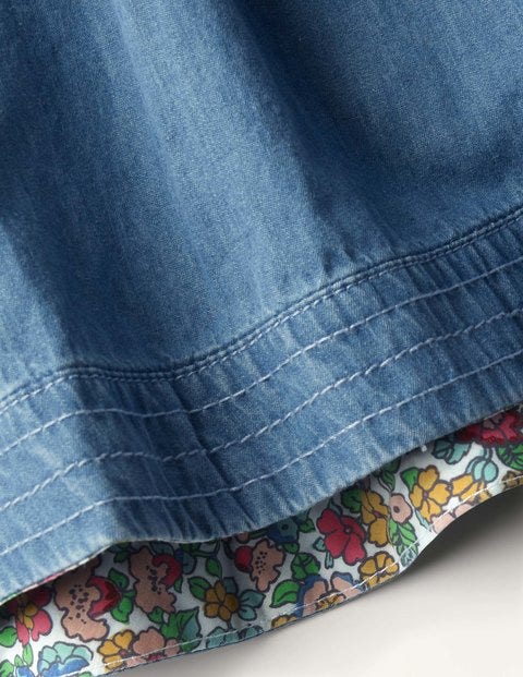 Woven Twirly Skirt - Light Vintage Denim Woven Twirly Skirt - Light Vintage Denim