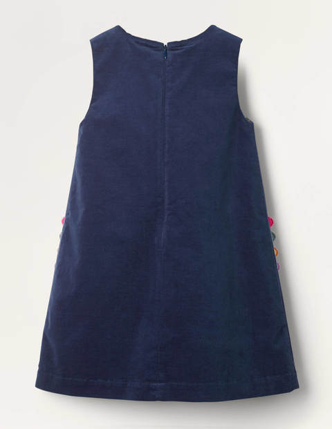 navy cord pinafore