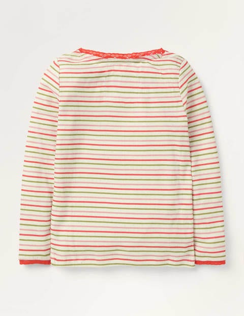Supersoft Pointelle T-shirt - Pink Multi Stripe Supersoft Pointelle T-shirt - Pink Multi Stripe