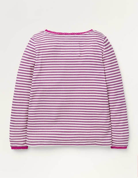 Supersoft Pointelle T-shirt - Vibrant Plum/Ivory Supersoft Pointelle T-shirt - Vibrant Plum/Ivory