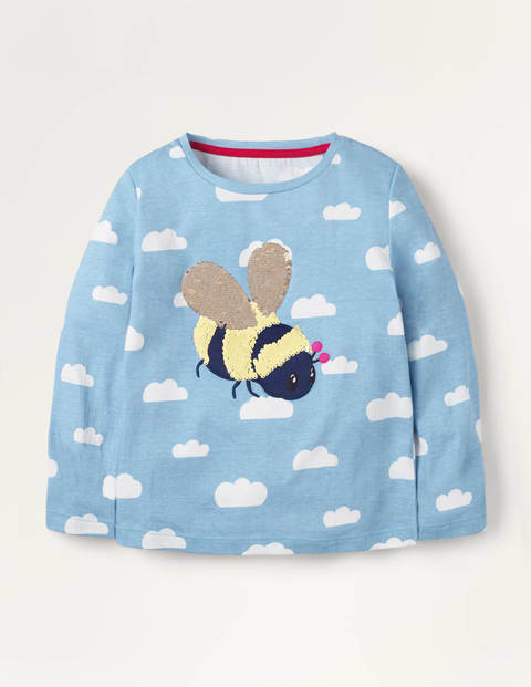 Oberteil mit farbwechselnden Pailletten - Eisblau, Hummel Oberteil mit farbwechselnden Pailletten - Eisblau, Hummel