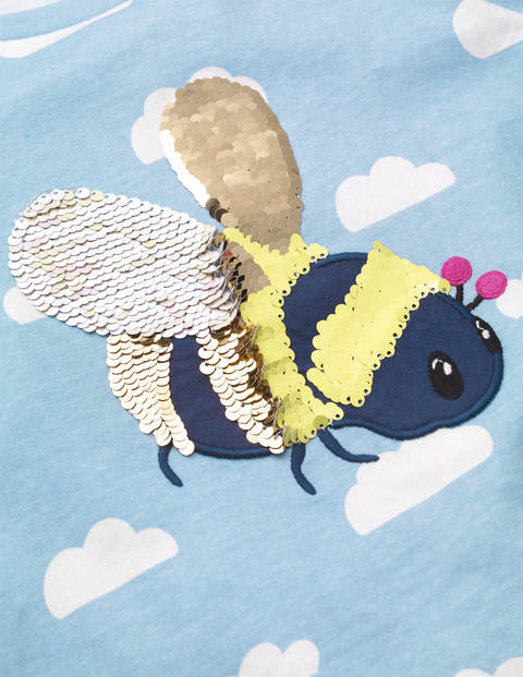 Oberteil mit farbwechselnden Pailletten - Eisblau, Hummel Oberteil mit farbwechselnden Pailletten - Eisblau, Hummel