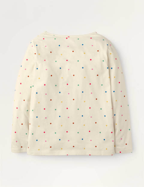Colour-change Sequin T-shirt - Ivory Confetti Spot Rainbow Colour-change Sequin T-shirt - Ivory Confetti Spot Rainbow