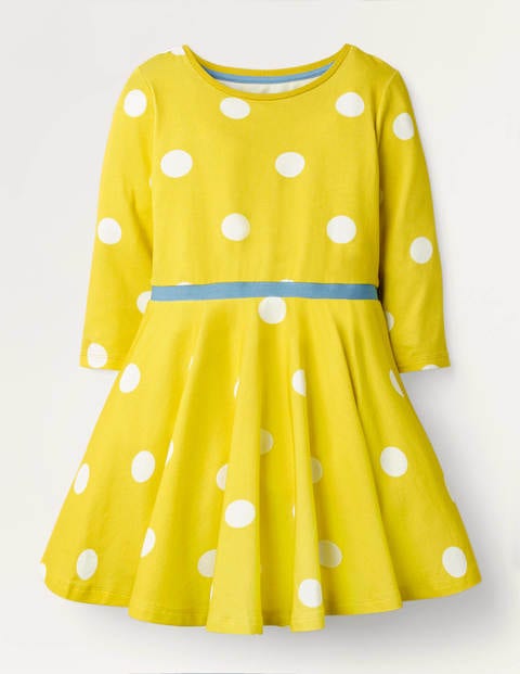 Spotty Jersey Dress - Mimosa Yellow/Ivory Spot Spotty Jersey Dress - Mimosa Yellow/Ivory Spot