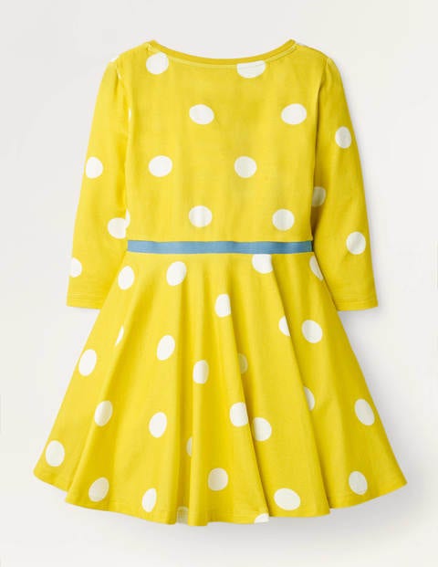 Spotty Jersey Dress - Mimosa Yellow/Ivory Spot Spotty Jersey Dress - Mimosa Yellow/Ivory Spot