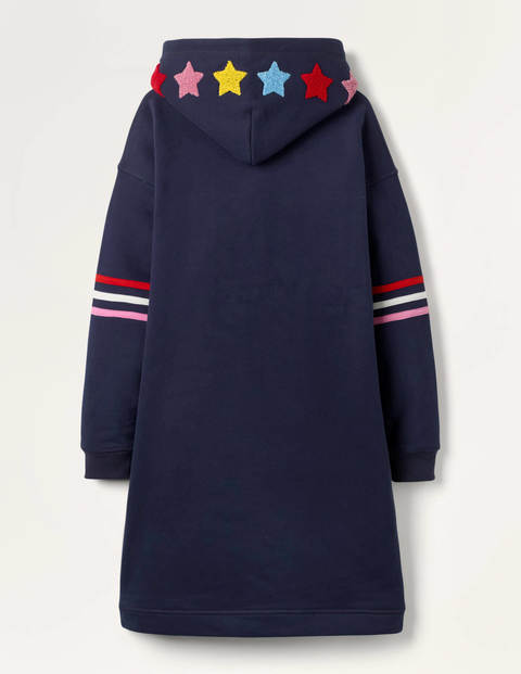 hooded jersey dress