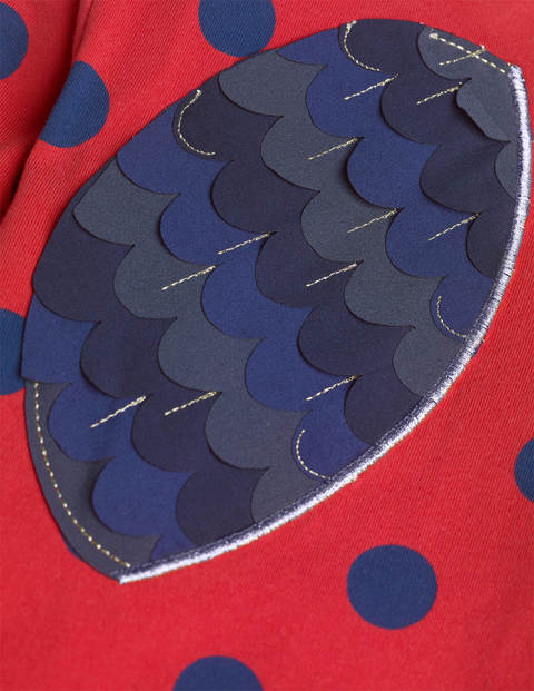 Winged Jersey Top - Rockabilly Red Spot Ladybird Winged Jersey Top - Rockabilly Red Spot Ladybird