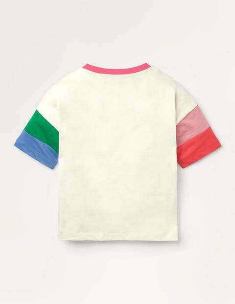 Rainbow Sleeve T-shirt - Ivory Grow Your Own Rainbow Sleeve T-shirt - Ivory Grow Your Own