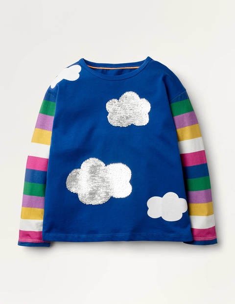 Sequin Hotchpotch T-shirt - Blue Hotchpotch Clouds Sequin Hotchpotch T-shirt - Blue Hotchpotch Clouds