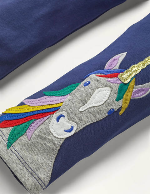 Fun Appliqué Leggings - College Navy Unicorn Fun Appliqué Leggings - College Navy Unicorn