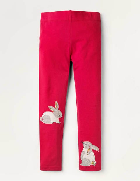 Fun Appliqué Leggings - Summer Berry Pink Bunnies Fun Appliqué Leggings - Summer Berry Pink Bunnies