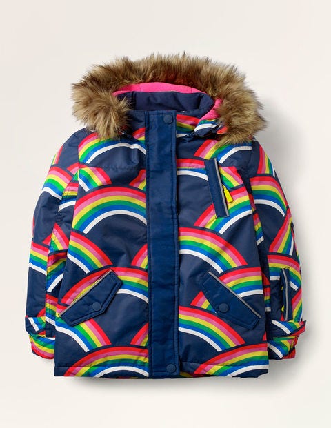 Wasserdichte Allwetterjacke - Schuluniform-Navy, Regenbogen Wasserdichte Allwetterjacke - Schuluniform-Navy, Regenbogen
