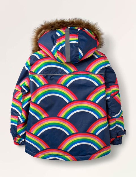 Wasserdichte Allwetterjacke - Schuluniform-Navy, Regenbogen Wasserdichte Allwetterjacke - Schuluniform-Navy, Regenbogen