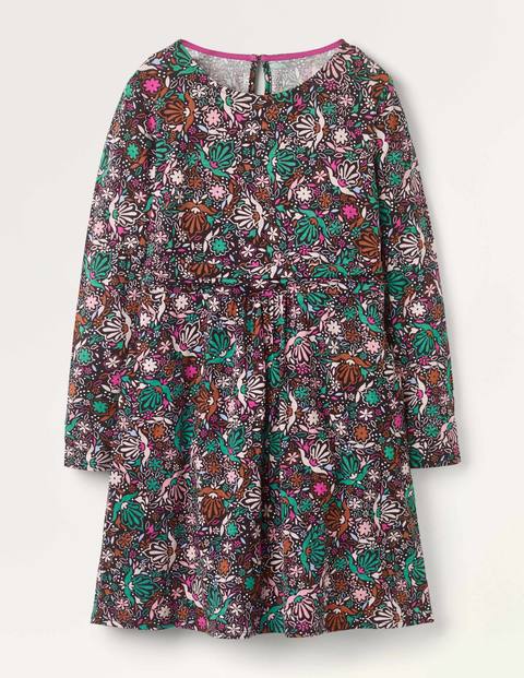 Robe Abigail Mini-moi - Motif confetti floral noir Robe Abigail Mini-moi - Motif confetti floral noir