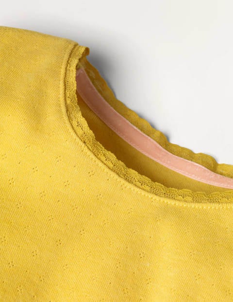 Supersoft Pointelle T-shirt - Honeycomb Yellow Supersoft Pointelle T-shirt - Honeycomb Yellow