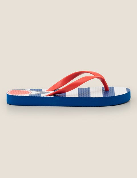 Gemusterte Flip-Flops - Kräftiges Blau, Hai Gemusterte Flip-Flops - Kräftiges Blau, Hai