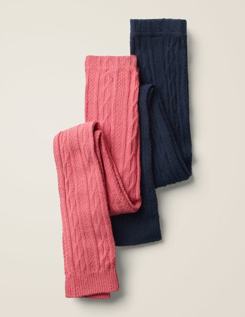 Fußlose Strumpfhose mit Zopfmuster im 2er-Pack - Bunt Fußlose Strumpfhose mit Zopfmuster im 2er-Pack - Bunt