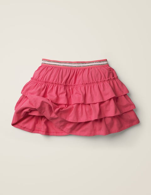 Jerseyskort Mit Rüschen - Helles Pink Jerseyskort Mit Rüschen - Helles Pink