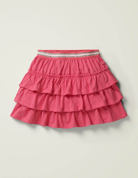 Jupe-Short Volantée En Jersey - Rayures rose angélique/blanc Jupe-Short Volantée En Jersey - Rayures rose angélique/blanc
