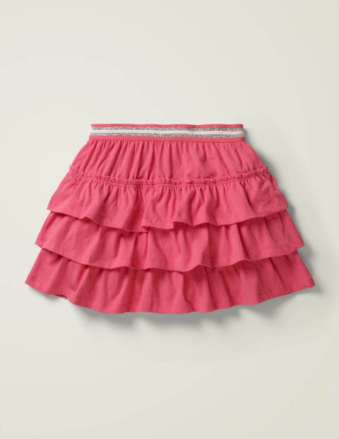 Jersey Ruffle Skort - Tickled Pink/White Stripe Jersey Ruffle Skort - Tickled Pink/White Stripe
