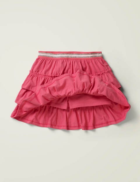 Jupe-Short Volantée En Jersey - Rayures rose angélique/blanc Jupe-Short Volantée En Jersey - Rayures rose angélique/blanc