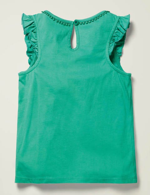 Flutter Sleeve Jersey Top - Asparagus Green Flutter Sleeve Jersey Top - Asparagus Green