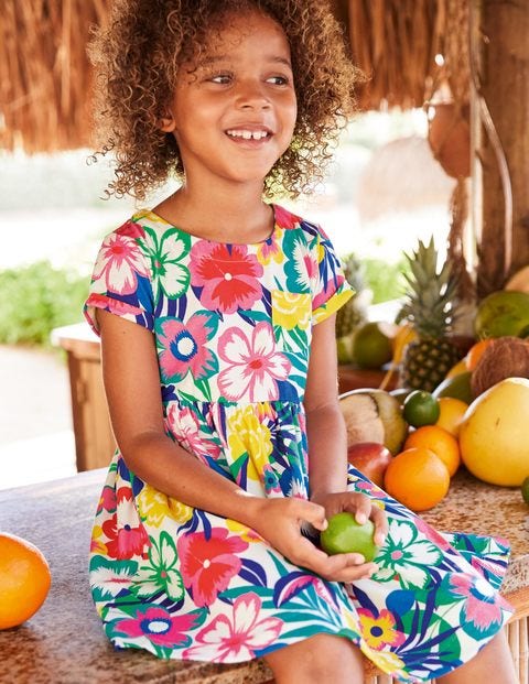 Fun Jersey Dress - Multi Tropical Bloom Fun Jersey Dress - Multi Tropical Bloom