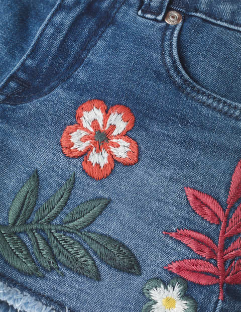 Short en jean - Denim floral vintage moyen Short en jean - Denim floral vintage moyen