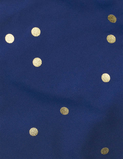 Badeanzug mit überkreuzten Trägern - Tiefseeblau/Gold, Getupft Badeanzug mit überkreuzten Trägern - Tiefseeblau/Gold, Getupft