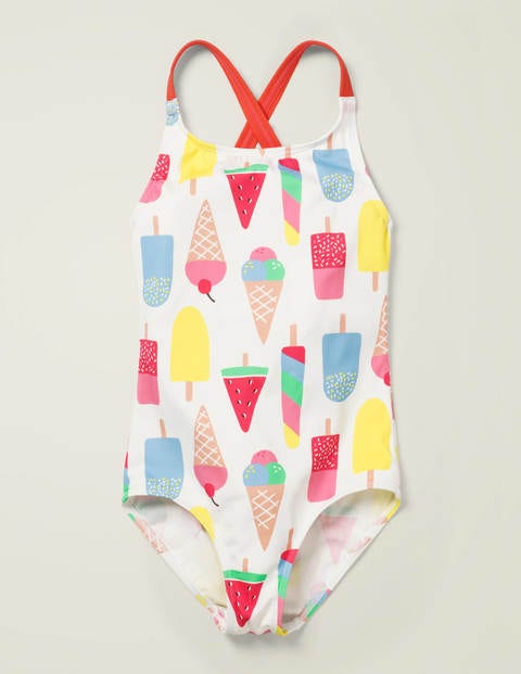 Cross-back Swimsuit - Multi Ice Creams Cross-back Swimsuit - Multi Ice Creams