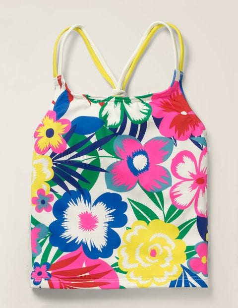 Patterned Tankini Top - Multi Tropical Bloom Patterned Tankini Top - Multi Tropical Bloom