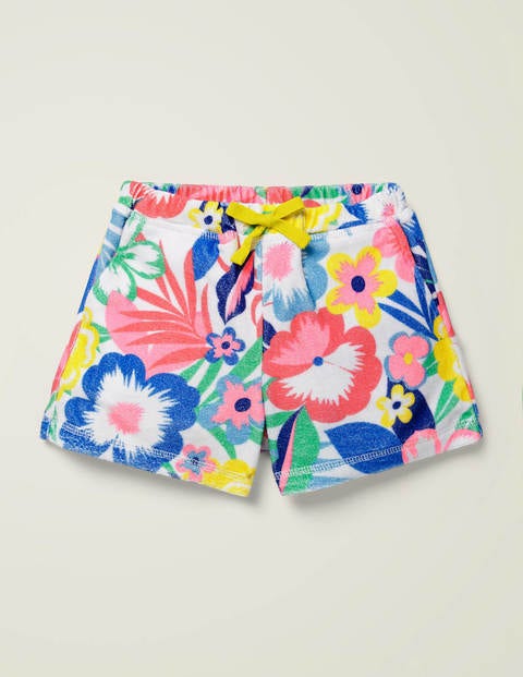 Towelling Shorts - Multi Tropical Bloom Towelling Shorts - Multi Tropical Bloom