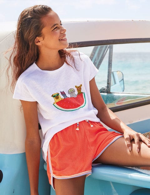 Retro Towelling Shorts - Coral Reef Pink Retro Towelling Shorts - Coral Reef Pink