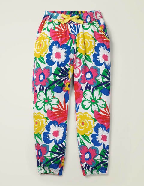 Relaxed Woven Trousers - Multi Tropical Bloom Relaxed Woven Trousers - Multi Tropical Bloom