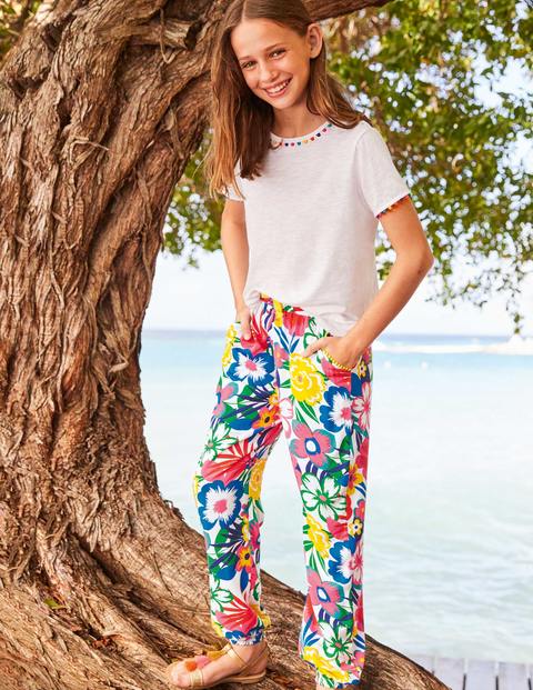 Relaxed Woven Trousers - Multi Tropical Bloom Relaxed Woven Trousers - Multi Tropical Bloom