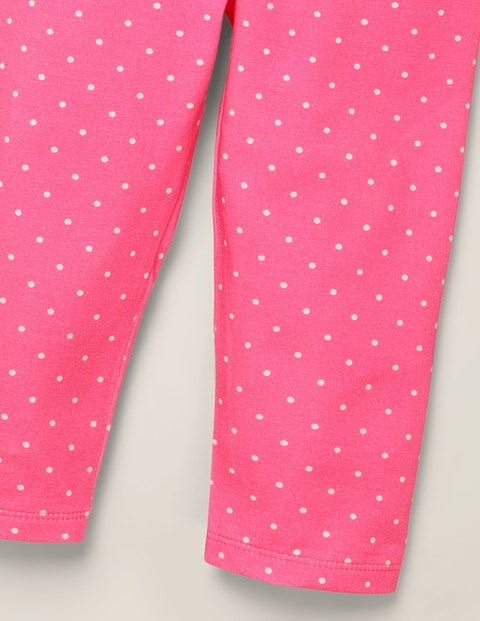 Fröhliche Kurze Leggings - Helles Pink, Pünktchen Fröhliche Kurze Leggings - Helles Pink, Pünktchen