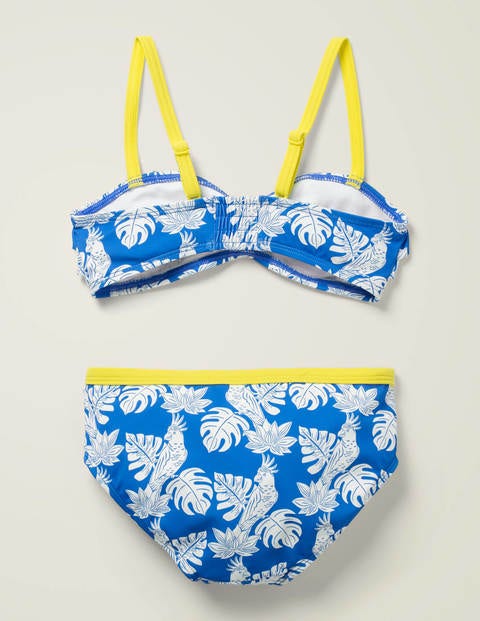 Bikini volanté - Motif Parakeet Palm bleu oasis Bikini volanté - Motif Parakeet Palm bleu oasis