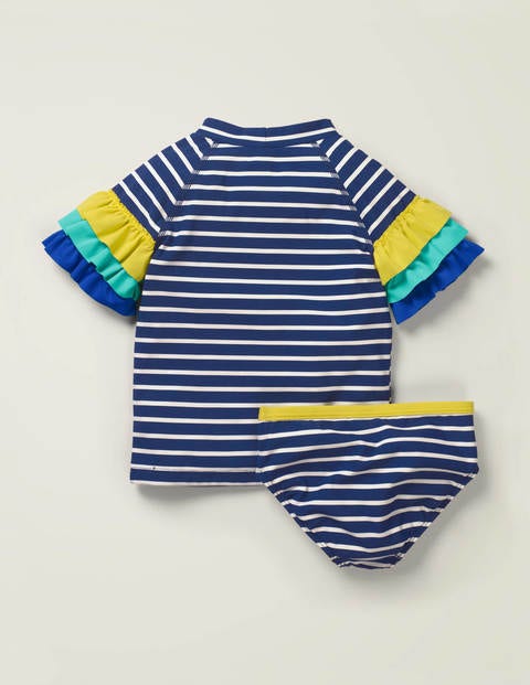 Novelty Rash Vest Set - Deep Sea Blue/ Ivory Parrots Novelty Rash Vest Set - Deep Sea Blue/ Ivory Parrots