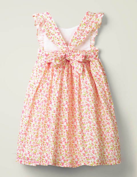 Strappy Woven Printed Dress - Festival Pink Vintage Floral Strappy Woven Printed Dress - Festival Pink Vintage Floral