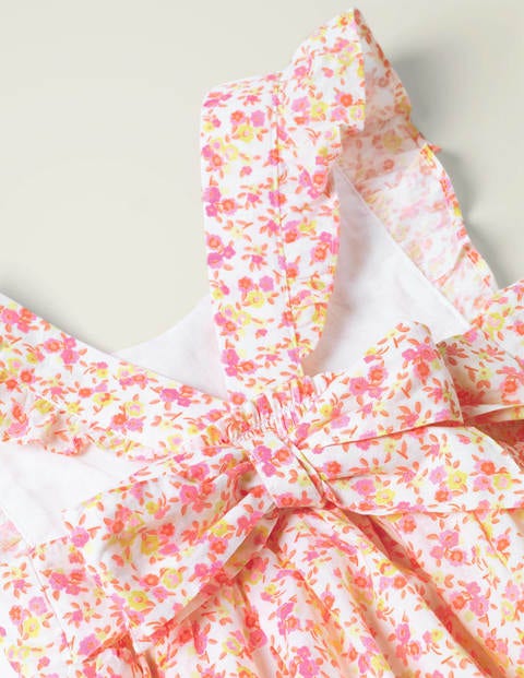 Strappy Woven Printed Dress - Festival Pink Vintage Floral Strappy Woven Printed Dress - Festival Pink Vintage Floral