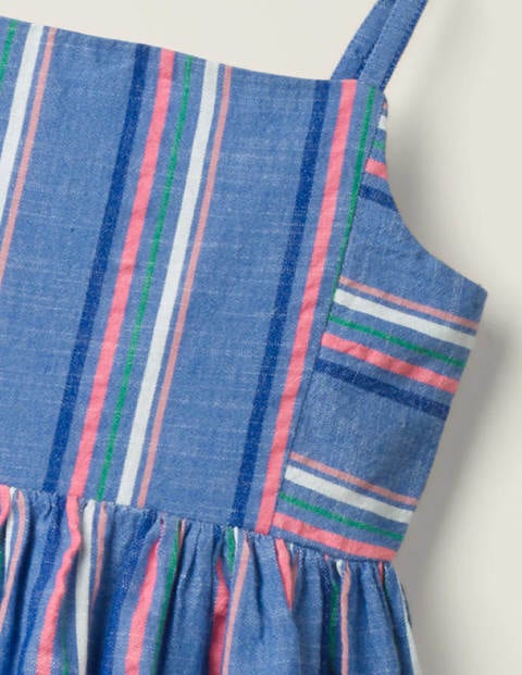 Stripe Woven Dress - Bright Blue/ Pink Lemonade Stripe Woven Dress - Bright Blue/ Pink Lemonade
