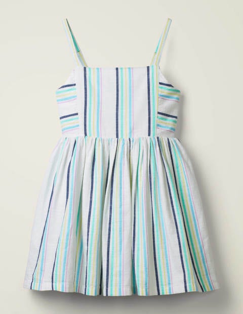 Gestreiftes Webkleid - Korsikarosa/Weideröschen Gestreiftes Webkleid - Korsikarosa/Weideröschen