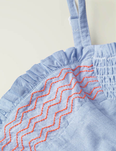 Easy Woven Romper - Chambray Blue Easy Woven Romper - Chambray Blue