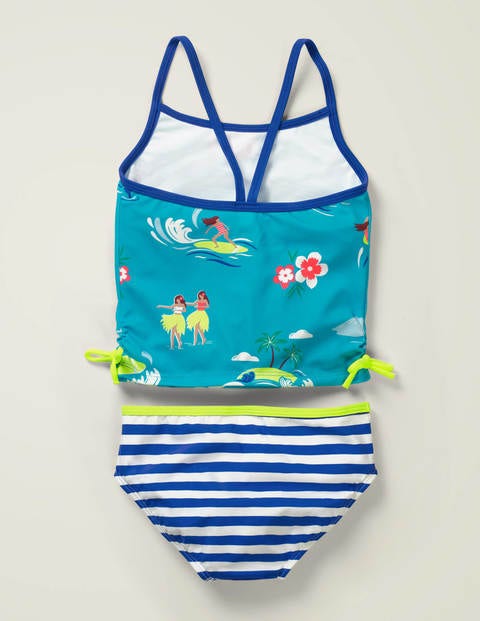 Ruched Tankini Set - Blue/Ivory Island Adventure Ruched Tankini Set - Blue/Ivory Island Adventure