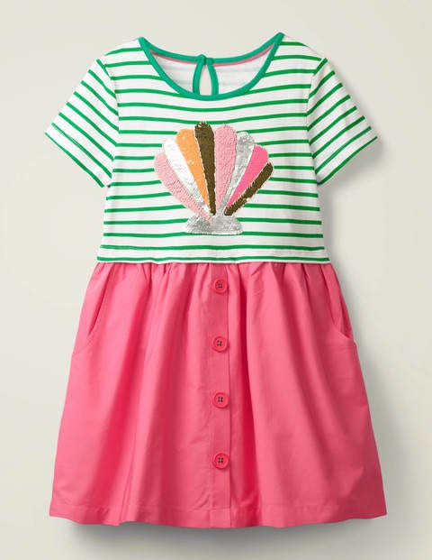 Sequin Colour Change Dress - Camelia Pink/ Green Shell Sequin Colour Change Dress - Camelia Pink/ Green Shell